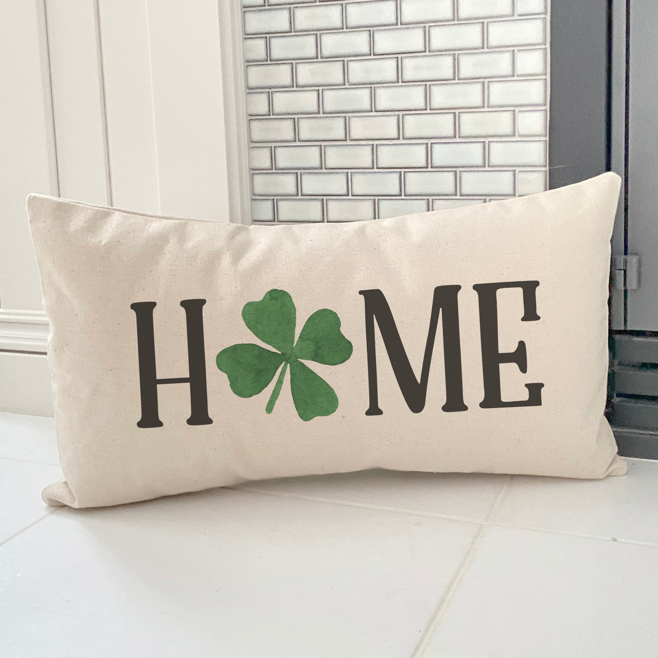 Home Shamrock - St. Patrick's Day Rectangular Canvas Pillow