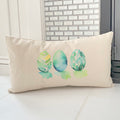 Watercolor Easter Eggs - Cool - Rectangular Canvas Pillow