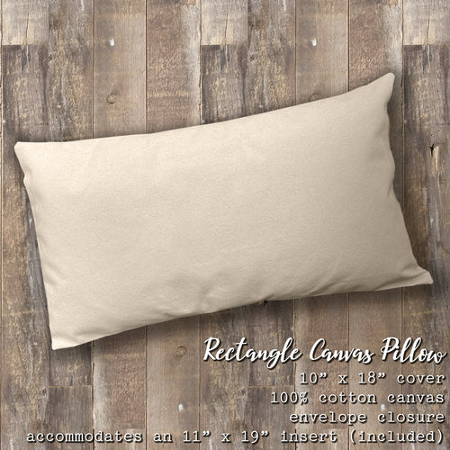 Hand Drawn Bow - Custom Rectangular Canvas Pillow