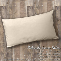 Watercolor Flags & Bows - Patriotic Rectangular Canvas Pillow