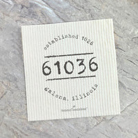 Established Zip/City - Custom Swedish Dish Cloth