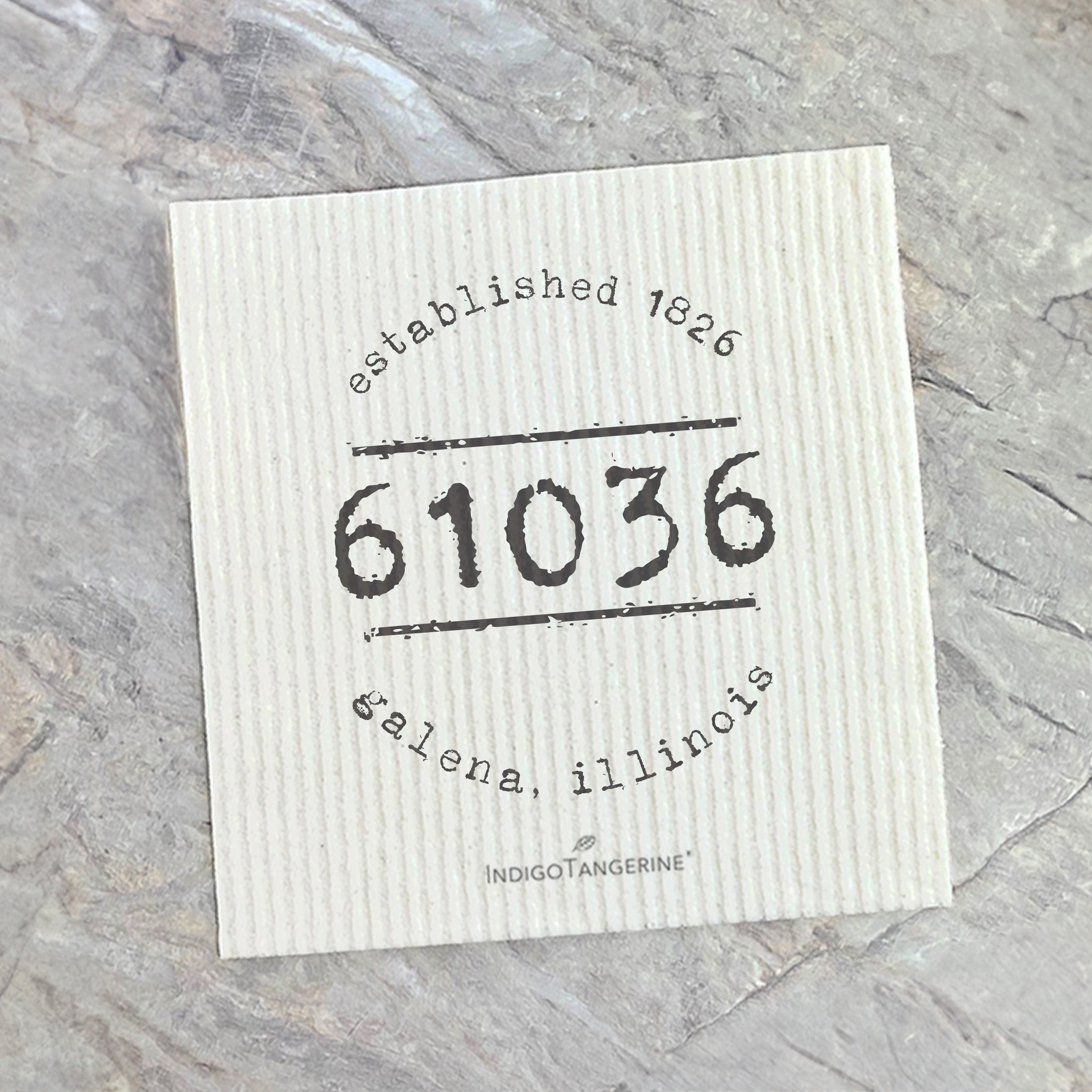 Established Zip/City - Custom Swedish Dish Cloth