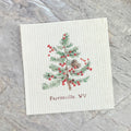 Holiday Tree and Berries - Custom Swedish Dish Cloth