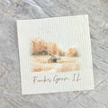 Fall Field Barn - Custom Swedish Dish Cloth