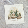 Holiday Snow Globes - Custom Swedish Dish Cloth