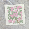 Pink Azaleas Linocut - Custom Swedish Dish Cloth