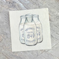 Vintage Milk Bottles - Custom Swedish Dish Cloth