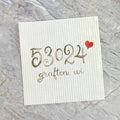 Watercolor Cursive Heart - Custom Swedish Dish Cloth