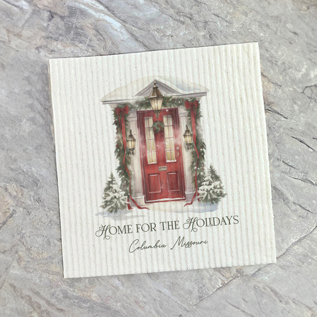 Home for the Holidays - Custom Swedish Dish Cloth