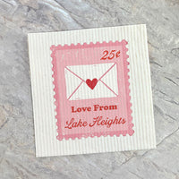 Love Letter Stamp - Custom Swedish Dish Cloth