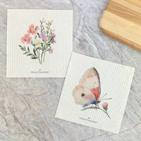 Spring Butterfly - 2pk Swedish Dish Cloth