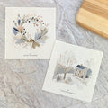 Winter Homestead and Wreath - 2pk Swedish Dish Cloth