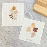 Fall Leaf Bouquets 2pk - Swedish Dish Cloth