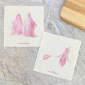 Pink Ghosts, Witch - 2pk Swedish Dish Cloth