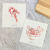 Candy Bowl and Candy Cane Bow - 2pk Swedish Dish Cloth