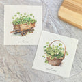 Clover Cart - St. Patrick's Day - 2pk Swedish Dish Cloth