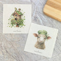 Lamb with Green Hat - St. Patrick's Day 2pk Swedish Dish Cloth