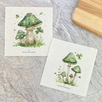 Lucky Mushrooms - St. Patrick's Day 2pk Swedish Dish Cloth