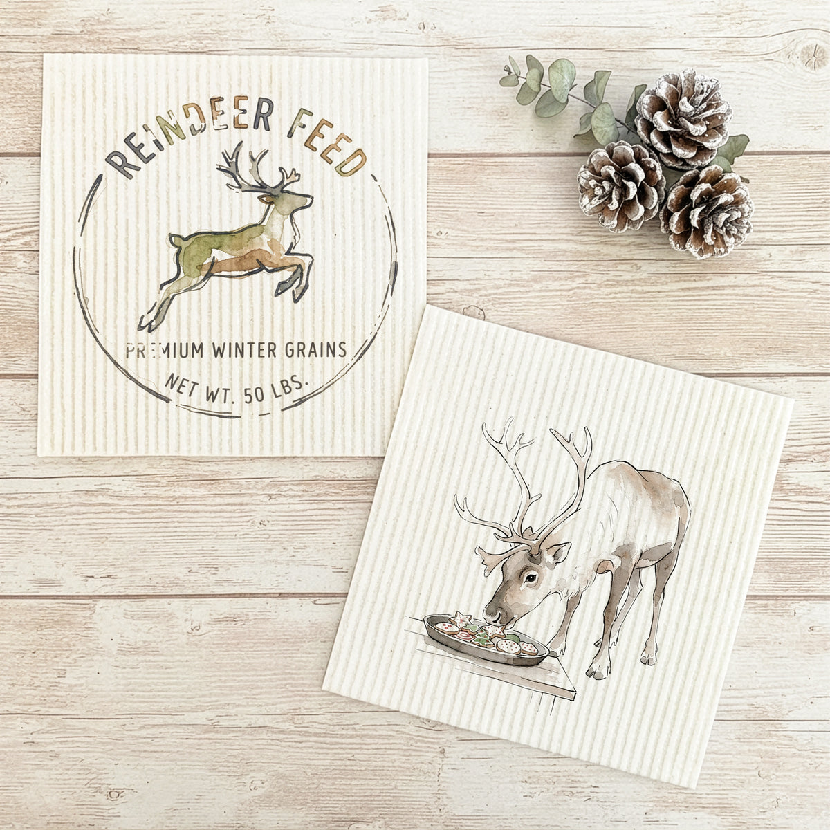 Reindeer Feed Logomark - 2pk Swedish Dish Cloth