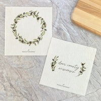 Olive Frond - Custom 2pk Swedish Dish Cloth