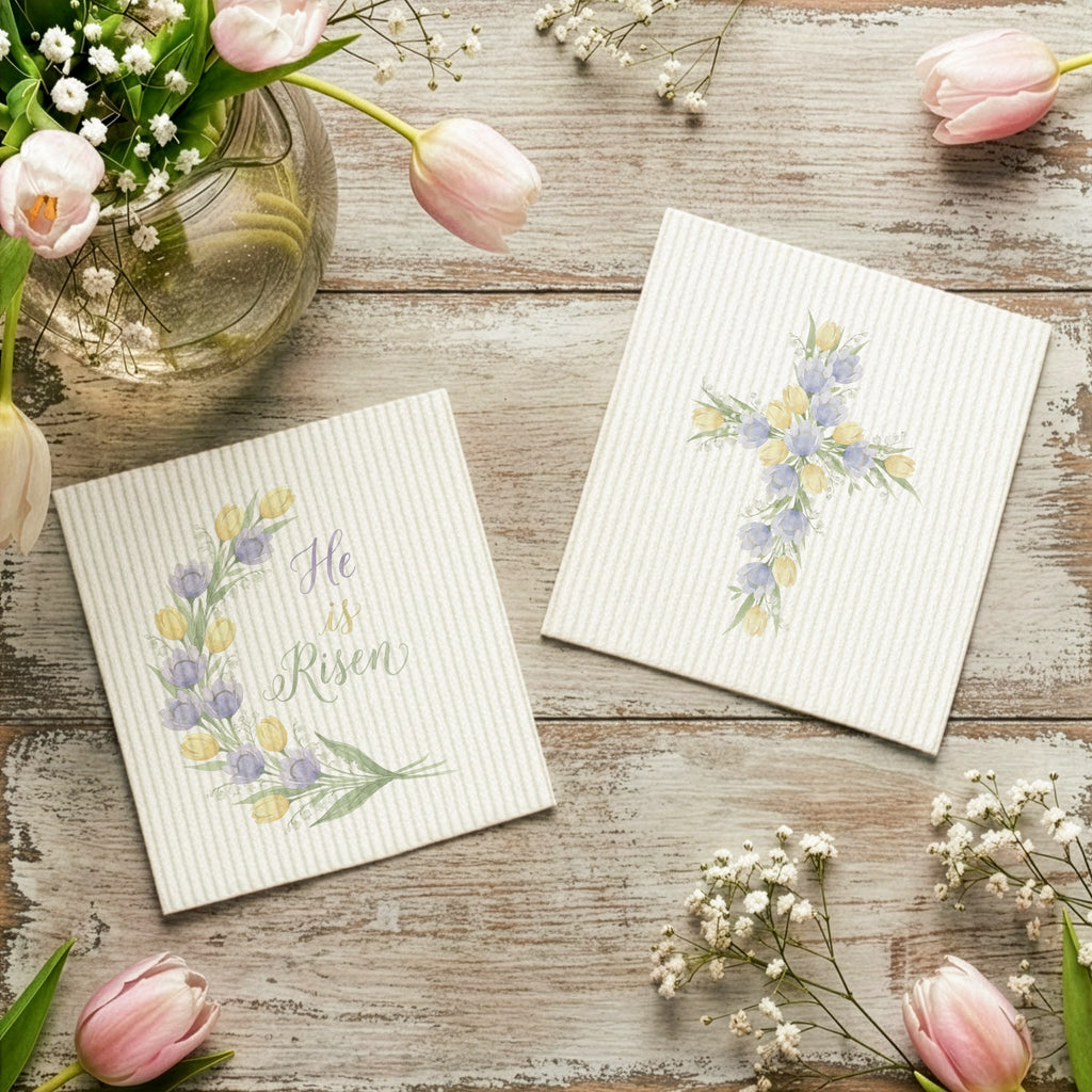 He Is Risen Swag - 2pk Swedish Dish Cloth