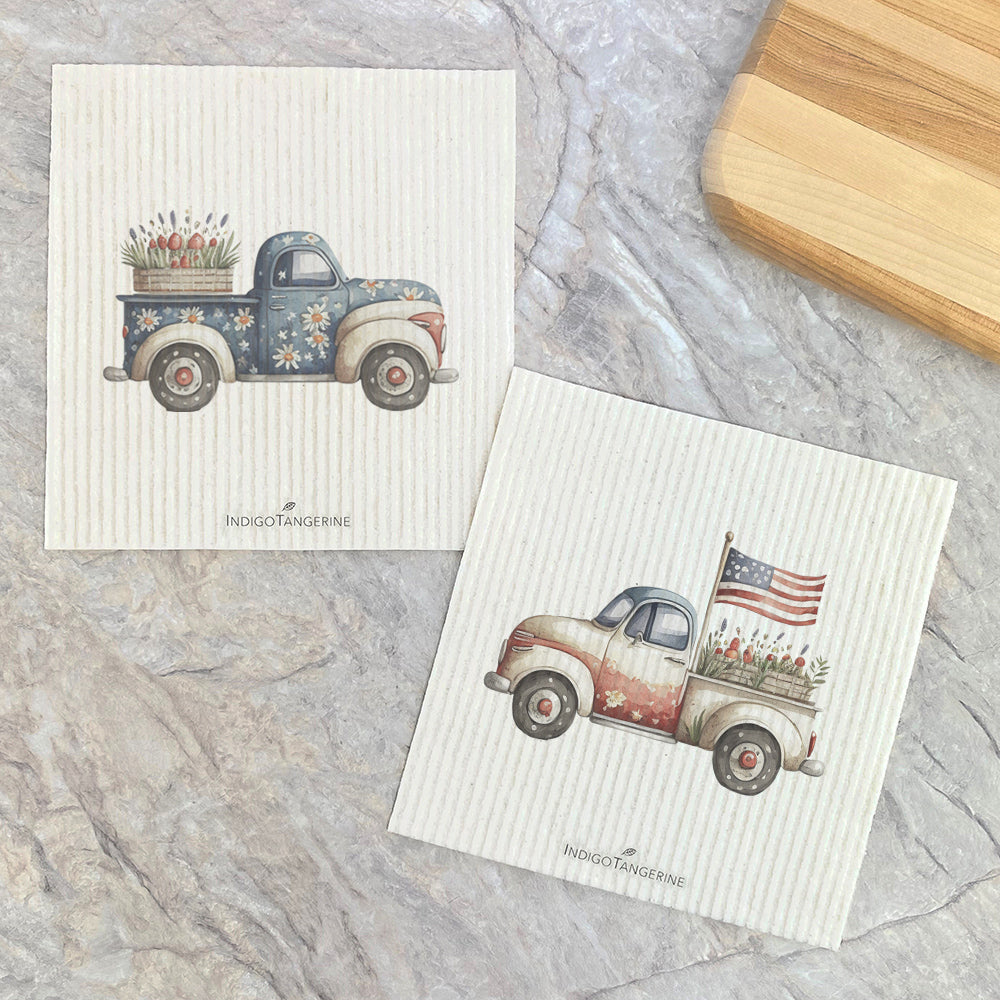 Farmhouse Trucks  - 2pk Swedish Dish Cloth