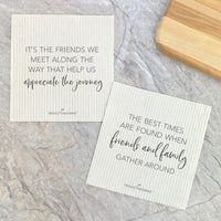 Friends We Meet, Gather Around 2pk - Swedish Dish Cloth