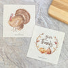 Watercolor Turkey, Give Thanks Pumpkins 2pk - Swedish Dish Cloth