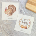 Watercolor Turkey, Give Thanks Pumpkins  - 2pk Swedish Dish Cloth