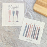 Celebrate Champagne, Party Candles 2pk - Swedish Dish Cloth