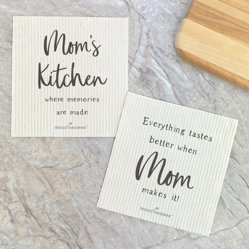 Mom's Kitchen & Mom's Cooking  - 2pk Swedish Dish Cloth