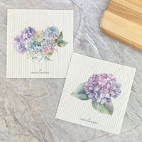 Watercolor Hydrangeas 2pk - Swedish Dish Cloth