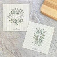 Bless our Home, Eucalyptus Cross 2pk - Swedish Dish Cloth