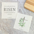 He Has Risen, Cross with Leaves  - 2pk Swedish Dish Cloth