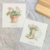 Watercolor Plant, Life is Beautiful - 2pk Swedish Dish Cloth