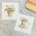 Watercolor Plant, Life is Beautiful - 2pk Swedish Dish Cloth