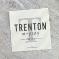City and State w/ Initial - Custom Swedish Dish Cloth