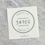 Postmark Stamp City/State/Zip - Swedish Dish Cloth