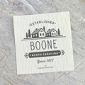 Simple Houses w/ City, State - Custom Swedish Dish Cloth