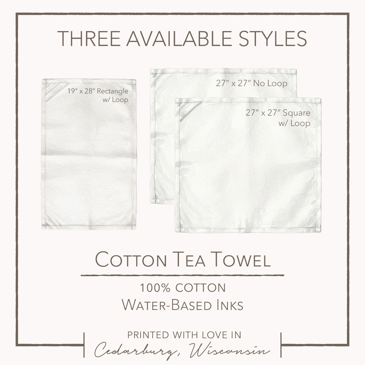 Reindeer Feed Logomark - Cotton Tea Towel