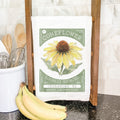 Coneflower Seed Packet - Custom Cotton Tea Towel