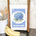 Hydrangea Seed Packet - Custom Cotton Tea Towel
