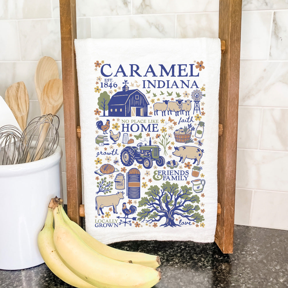 Simple Farmhouse Collage - Custom Cotton Tea Towel