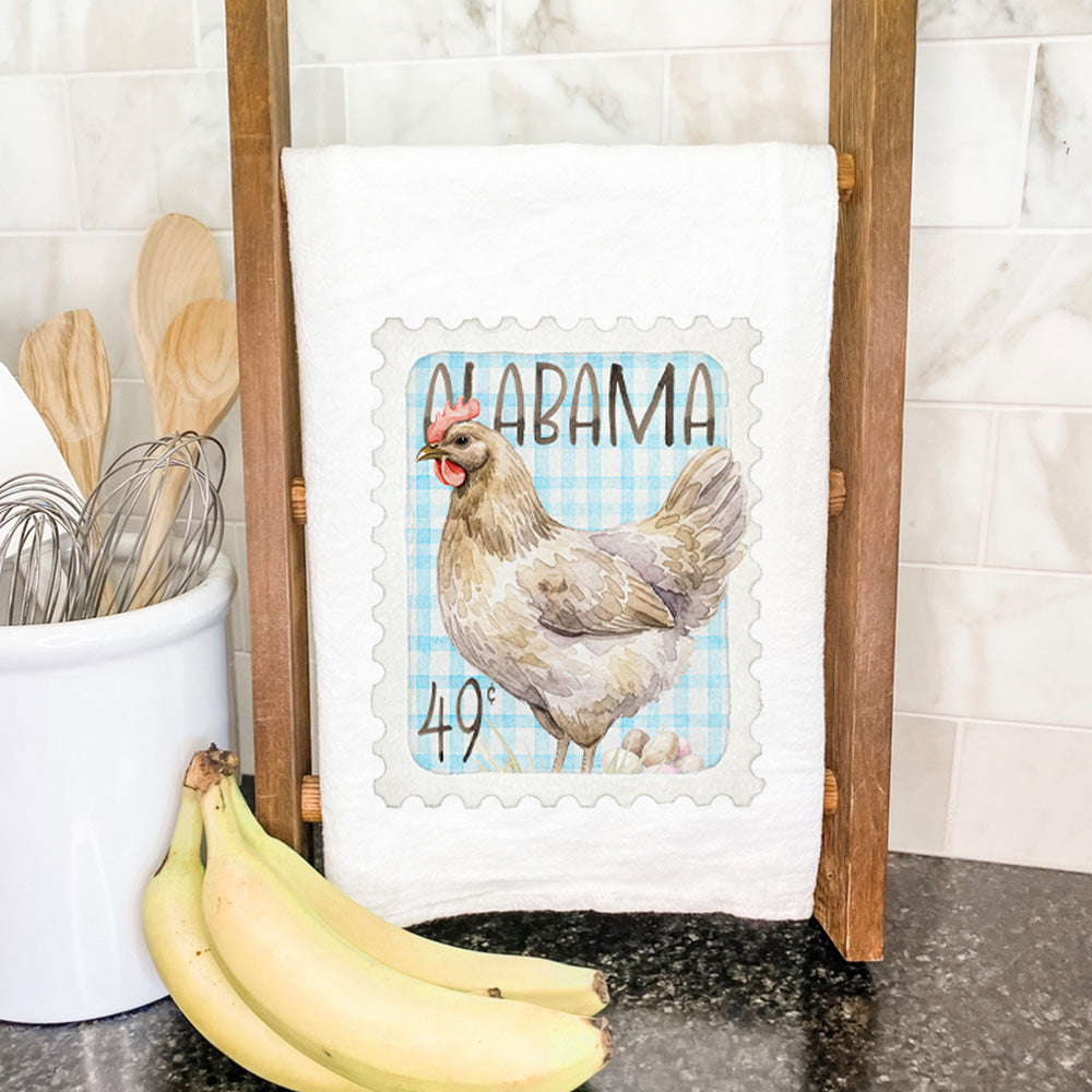 Hen Stamp - Custom Cotton Tea Towel
