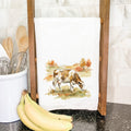 Cow in Autumn Field - Cotton Tea Towel