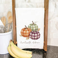 Plaid Pumpkins - Custom Cotton Tea Towel