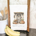 Front Door - Custom Halloween Cotton Tea Towel