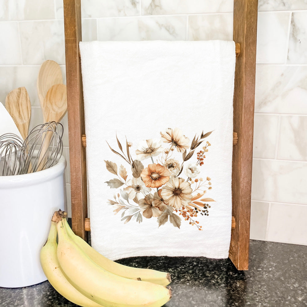 Fall Flowers - Customizable Cotton Tea Towel