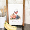 Wine Setting - Custom Cotton Tea Towel