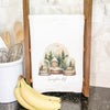Holiday Snow Globes - Custom Cotton Tea Towel